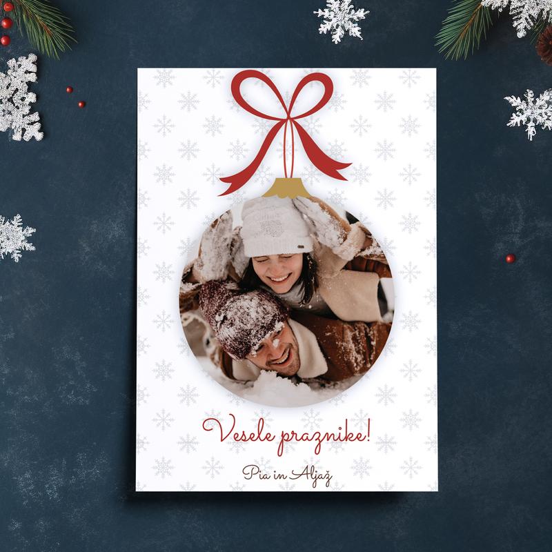 E-christmas card with photo - Bauble E-christmas card with photo - Bauble