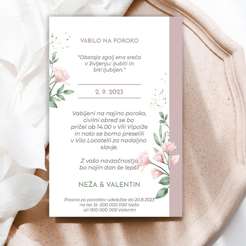 E-invite for wedding - Pastel Pink