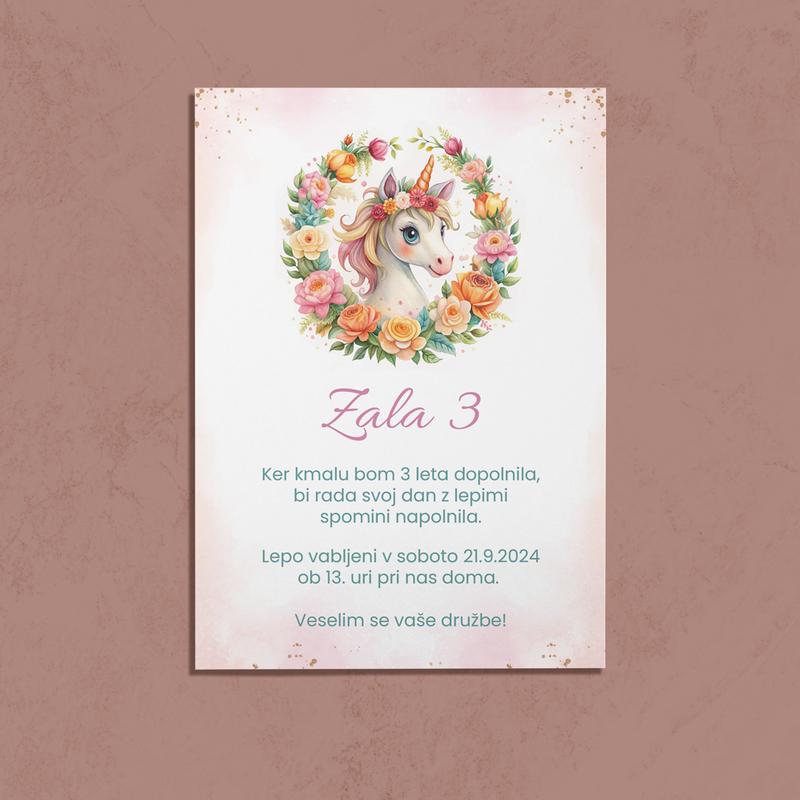 E-invite for kids birthday - Unicorn