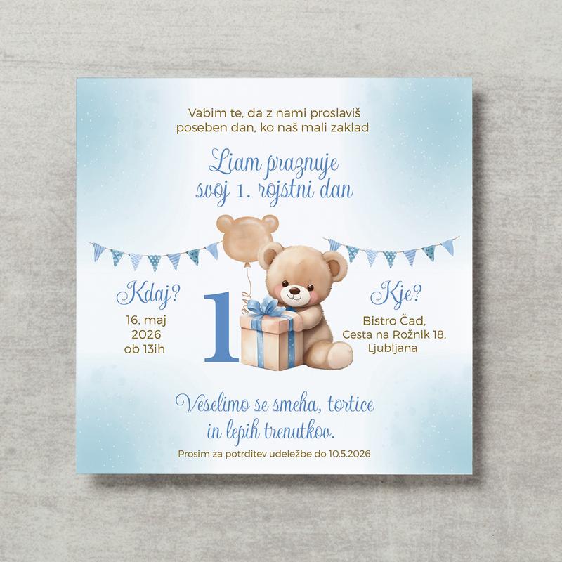 E-invite for kids - Teddy Bear