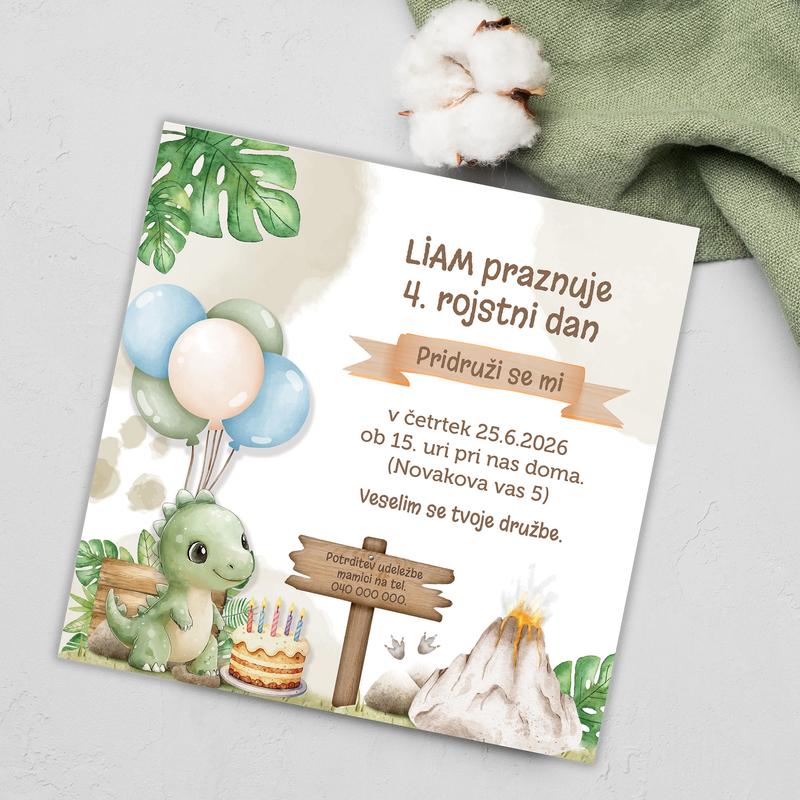 E-invite for kids - Dino