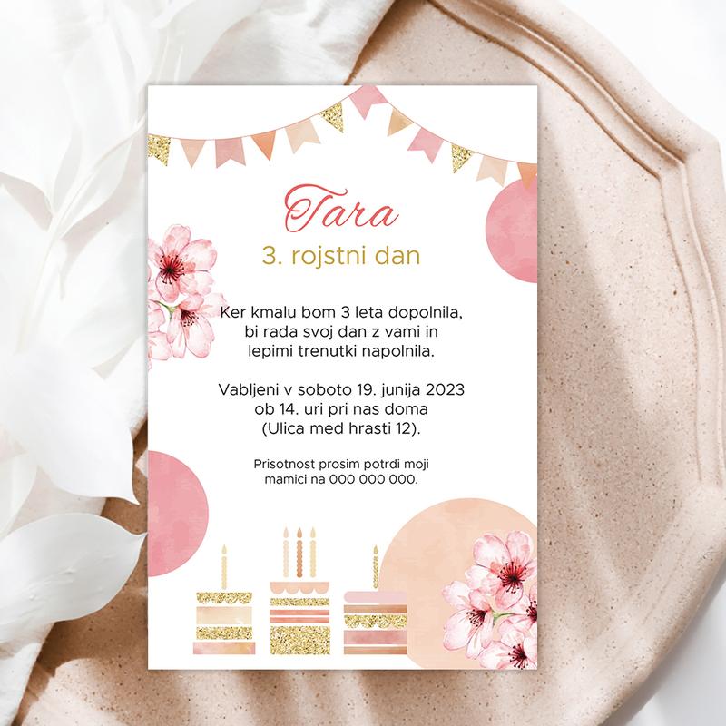 E-invite for kids birthday - Pastel