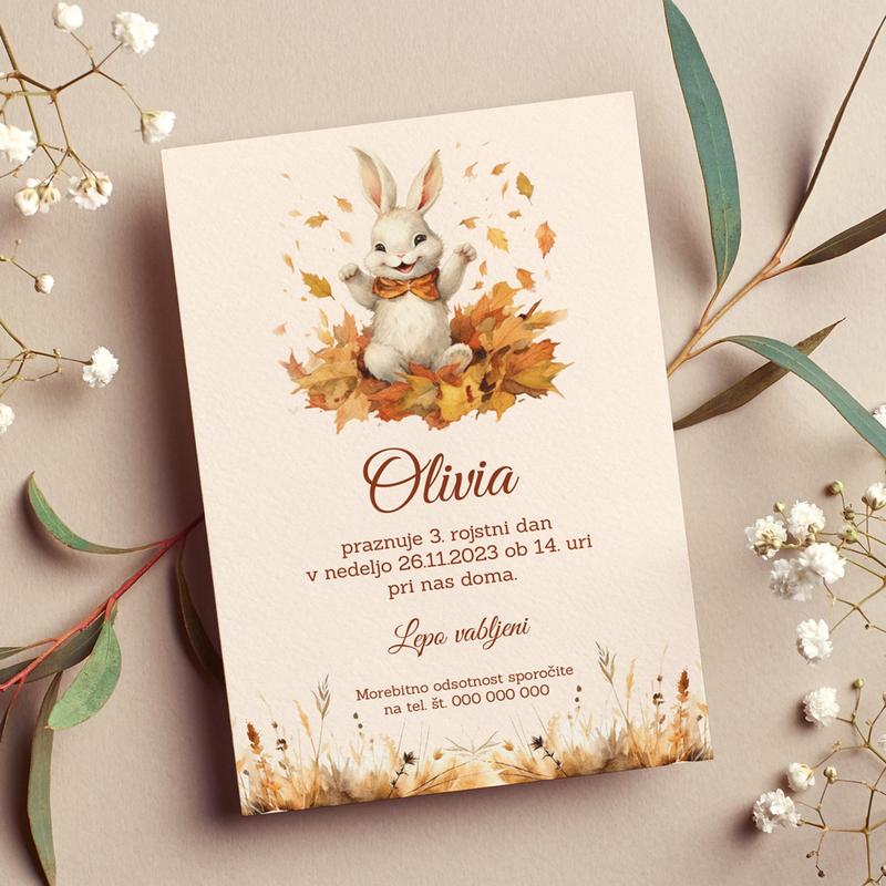 E-invite for kids birthday - Bunny