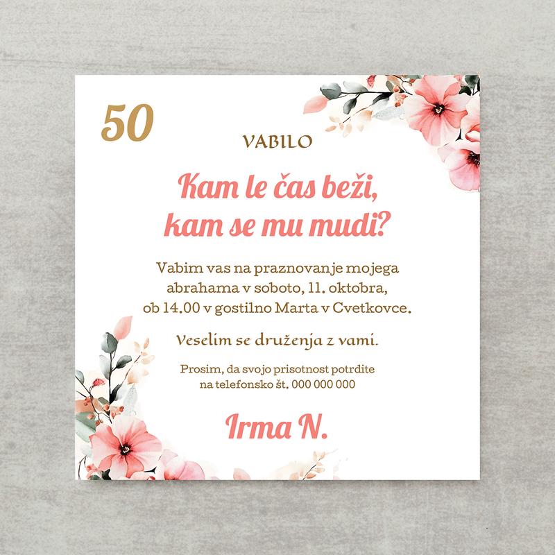 e-vabilo za rojstni dan - Čas beži